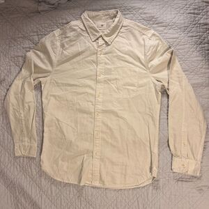 AG Adriano Goldschmied Men’s Designer Shirt - Cream - Medium - NEW